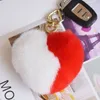 3pcs / lot PLUSH PLUSHCHAINS Jouets Jouets Petite pendentif Poupée Soft Poupée Imitation Lapin Farcée 11cm Coeur Fourrure de fourrure par téléphone Sacs cadeau GMR124