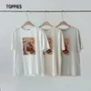 Verano Chocolate Impresión Camisetas Manga corta Mujeres Tops Mujer Casual O-cuello Tee 210421