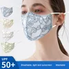 Adult sunscreen face mask summer thin breathable washable driving and riding sunshade lace cotton cloth masks