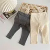 Baby meisjes casual kant overalls lente herfst elastische jarretel broek 0-2Y 210508