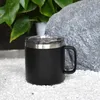 14 uncji Kubek do kawy z uchwytem Proszek ze stali nierdzewnej Powlekane Podróże Kubek Tumbler Pupuum Insulated Camping Kubek z pokrywką