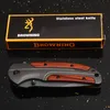 Browning DA43 X49 X50 Titanium Folding Knives 3Cr13Mov Rosewood Handle Tactical Camping Hunting Survival Pocket Utility EDC Tools fast open Man Collection Knife