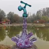 Glazen water Bongkraan Vorm 10 mm vrouwelijke gewricht Hookah Bubbler Pipe Dab Rig Craftbong