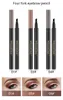 Fröken Rose 4Colors 4 / 3heads Vattentät ögonbryn penna penna Tint Kosmetisk naturlig långvarig eyeliner ögonbryn tatuering gråbrun