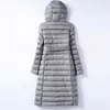 SEDUTMO Winter Long Womens Down Vestes Ultra Light Duck Coat Sweat à capuche Automne Puffer Jacket ED226 211216