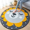 Anti-Rutsch-Baby-Spielmatte Pad geboren Säugling Krabbeln Decke Tier Playmat Runde Teppich Boden Teppich Kind Kinderzimmer Nordic Decor 210724