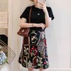 Women Black Lace Floral Embroidery Mini Skirt Vintage Zipper High Waist Elegant Oversize S0307 210514