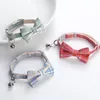 Cat Collars & Leads Collar With Small Bell Bow Tie Adjustable Necklace Polyester Material Pet Accessories Buckle Design