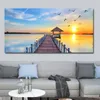 Natuurlijke landschap Poster Sky Sea Sunrise schilderen Gedrukt op canvas Home Decor Wall Art Pictures For Living Room1074245