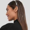 Stonefans Fashion Long Tassel Headband Hair Hoop Jewelry for Women Bridal Crystal Head Chain Tiara 210616