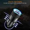 LED 12V-24V 3.1A voiture allume-cigare couleur noire aluminium 2ports double adaptateur chargeur USB pour iPhone Samsung style