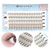 Faux cils 20pcs / set cils beauté maquillage professionnel individuel cluster style queue de poisson 3d effet artificiel