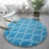 Nordic Plush Round Carpet Study Living Room Coffee Table Bedside Rug Tjock Mjuk hudvänlig Non-lukt Barn Crawling 210626