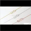 Charm Jewelry Drop Delivery 2021 30Pcs- B018 Gold Sier Unique Simple Infinity Bracelets Men Cute One Direction Infinite Number Figure 8 Eight