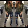 Tops Tees Abbigliamento donna Abbigliamento Drop Delivery 2021 T-shirt sexy da donna Camouflage scollo a V Lace Up Halter Top Shirt Ladies Bandege allentato Cam