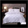 Conjunta luxo preto beliscão prega de cama breve rainha rei tamanho 3pcs cama de linho de cama capa com travesseiro45 tihzm 39ent9076719