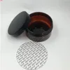 30PCS 200ml Drown Plastic Empty Huarache Bottles jar with Black White Screw lid Cream Cosmetic Containers good qty
