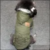 Сумка для одежды для собак Pet Home Home Садовая одежда Зимний щенок Куртка для маленького среднего размера с толченой чихуахуа Йорки-Йорки Капушон Домашние животные J0