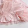 VIKITA Girls Sequins Heart Dress Kids Pink Dresses Children Long Sleeve Autumn Winter Dress Girls Christmas New Year Clothes Q0716