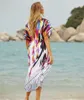 Copricostume in cotone taglie forti Caftano Robe de Plage Kimono Copri bikini Sarong Tunica per abiti playa 210722