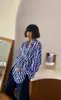 Women's Blouses Shirts Runway Spring Lange Mouw Blouse Dames Tops Losse Polka Dots BF-stijl Gedrukt Casual Oversized Woman Sy232