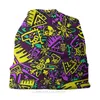 Beralar Bonnet Şapkaları Hip Hop Graffiti Street Art Erkek Kadınlar039S Örme Şapka Kent Kentsel Desen Kış Sıcak Kapak Tasarım Kafataları Be3755705