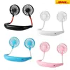 Draagbare USB Oplaadbare Fan Hands-Free Lazy Neck Hanging Dubbele Koeling Mini Fan Sport 360 Graden Roterende Hangventilator 591