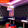 Fonds d'écran Luxury 3D Géométrique Black Wallpaper KTV Room Modern Bar Night Club Decorative Imperproof Pvc Paper Paper P107