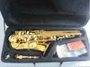 Helt nya Yanagis A-992 Alto Saxophone Gold Musikinstrument Professionell Sax med munstycke Fodral och tillbehör