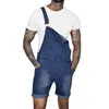 Men Denim Bib Workwear Fashion Jumpsuit with Pocket Jumpsuits Rompers Suspender Pants Summer Shorts Overalls Hi Street DSA 210716