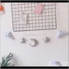 Set Biancheria da letto per la cameretta del bambino, Decorazione per la maternità, Stella Nuvola Luna Paraurti Camera dei bambini Tenda da parete Appesa Pografia Lettino per bambini Decor Puntelli Goccia