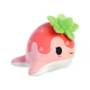 Party Favors 7inch Soft Stuffed Ananas Strawberry Shaped Whale Peluche Toys Cute Animal Dolls for Kids