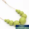 1pc Wood Beads Geometric Bead Necklace Hand Painted Wooden Beads Necklace Colorful Jewelry For Women Factory price expert design Quality Latest Style Original