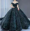 Evening Dresses Prom Pageant Gowns 2022 Modest Fashion Off Shoulder Sexy Full length Black Girl Celebrity Occasion Dress Sequins