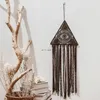 Dzianin Triangle Eye Macrame WALL WAKING TOBESTRY Ręcznie tkany duży wystrój domu do sypialni tkany gobelin boho wiszący