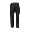 Poches zippées à la cheville arrière Pantalon cargo pour hommes High Street Cordon Salopette droite noire Oversize Loose Casual Pantalon P0811