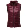 Packable Ultra-Light Mouwloze Dames Winter Donsjack Witte Duck Feather Warme Vaillon Down Vest Bovenkleding Jassen voor Vrouw 211126