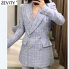 Mulheres Vintage Textura Textura Tweed Wood Blazer Casaco Escritório Senhoras Manga Longa Suits Feminino Outerwear Chic Tops CT699 210420