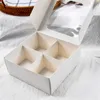 StoBag 10pcs White With Window Cake Paper Box Birthday Party DIY Handmade Gift Cookies Chocolate Child Favor Shell Macaron Box 210602