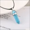 Wisiorek Naszyjniki Wisiorki Biżuteria Titanium Rainbow Stone Artilady MTI Kolor Kwarcowy Naszyjnik Łańcuch Kryształ Kobiety Aessories Drop Dostawa 2