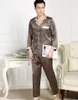 Men039S Sleepwear Sleep Wear Men Mens Designer Pyjamas For Nightwear Long Sleeve Tops Byxor Thin Ice Silk Set4967616