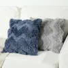 Taie d'oreiller en duvet de plumes, housse de coussin en peluche simple, 45cx45cm, décoration d'intérieur, canapé-lit de couleur unie sans noyau P11, coussin/oreiller décoratif