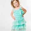 Kant baby meisjes jurk zomer stijl mouwloze schouderloze pluizig 3 layer bloem prinses pageant partij witte bruiloft baby jurk Q0716