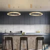 Postmodern lyxiga pendelljus kort 2021 nordisk stil konst hanglamp kreativ ring vardagsrum lyster lampbelysningslampor