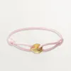 Bracciale in tessuto Braccialetti di design Gioielli di lusso Bracciale da donna Classico Lega di acciaio al titanio Placcato oro Artigianato Oro Argento Rosa Neve7985226