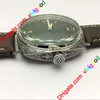 Top engrave Limitowana edycja Męski zegarek Pam ręcznie nakręcany Mechaniczny brązowy Skórzany pasek Zegarek 47mm Stal nierdzewna Męski