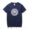 American TV Play Series LOST Dharma Initiative camiseta Fitness algodón manga corta Fans Camisetas Tops Camisetas Masculinas 210629