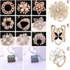 1 PC Femmes Personnalisé Châle Anneau Clip Foulards Attache Cristal Soie Écharpe Boucle Broche De Mariage De Mode Bijoux Femme Classique Gif