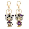 Porte-clés métal strass artisanat créatif tigre Animal porte-clés pendentif hommes femmes dames sac accessoires cadeau Miri22