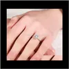 Band Jewelry Drop Delivery 2021 Sona Anelli simulati per donna, Shine Cross Diamond Rings, White Gold Wedding Bands, Wedding Ring Dc9Yo